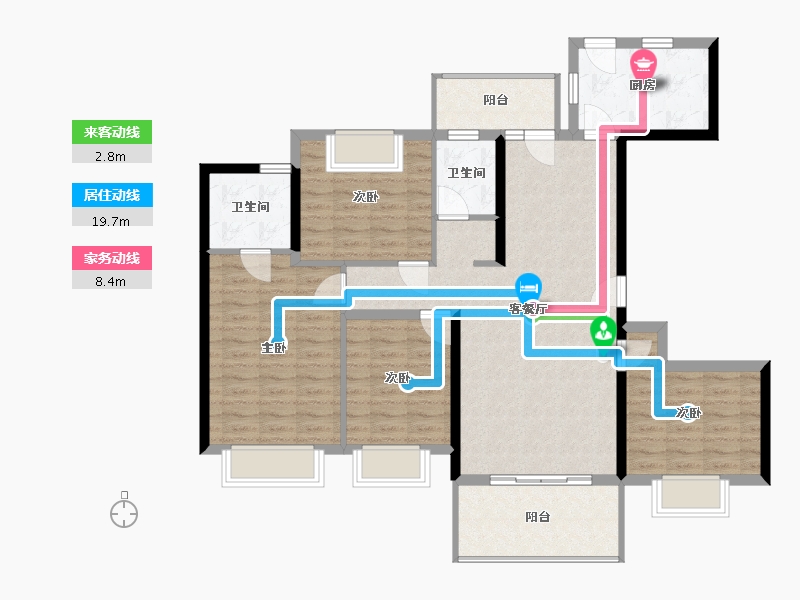 广西壮族自治区-南宁市-万丰新新传奇-146.00-户型库-动静线