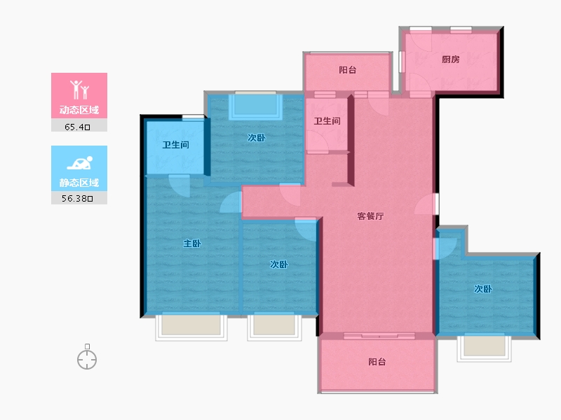 广西壮族自治区-南宁市-万丰新新传奇-146.00-户型库-动静分区