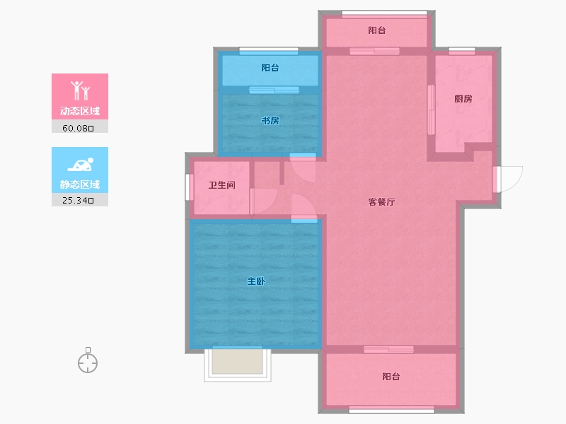 安徽省-马鞍山市-东鼎壹品-79.57-户型库-动静分区