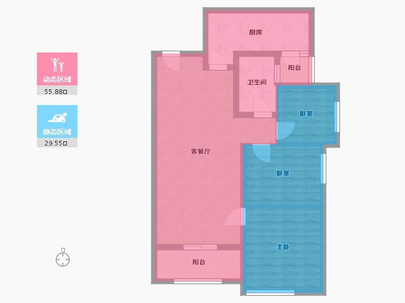 山西省-太原市-恒大檀溪郡-84.05-户型库-动静分区