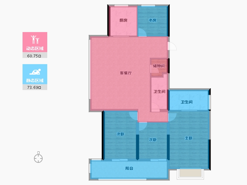 浙江省-杭州市-滨运锦上湾-121.94-户型库-动静分区