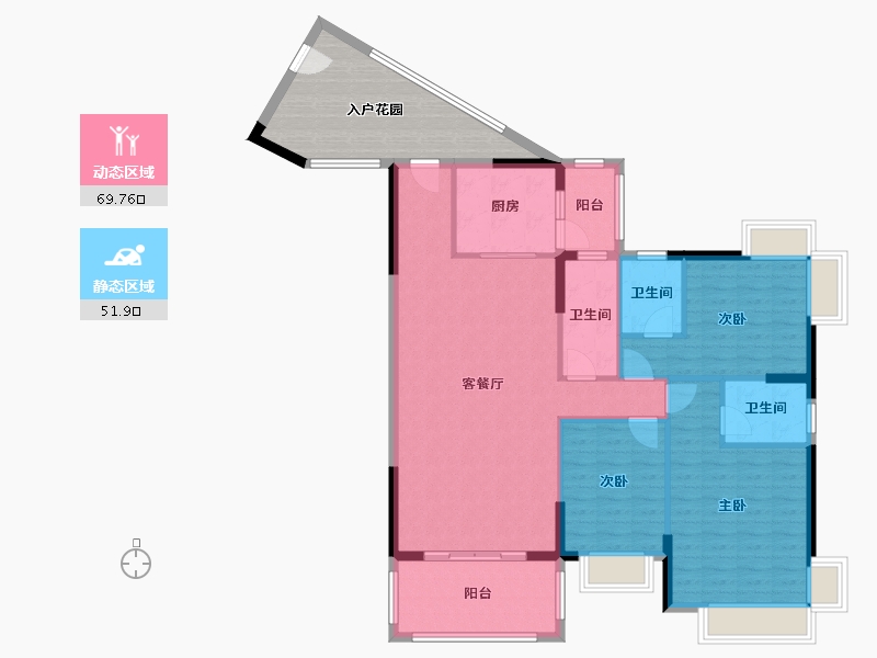 广东省-清远市-朝南维港半岛-118.12-户型库-动静分区