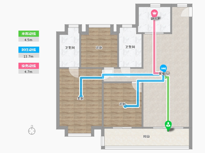 湖北省-武汉市-四新中央生活区-93.60-户型库-动静线