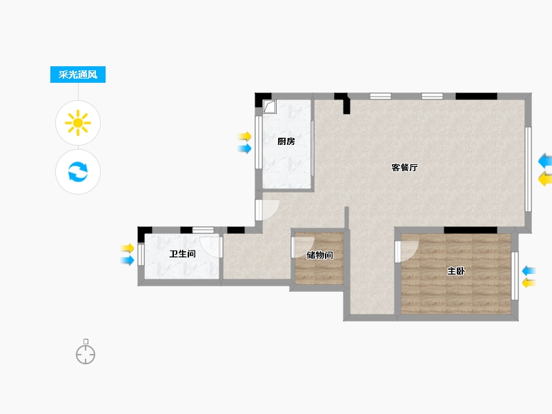 江西省-赣州市-海亮天城-80.00-户型库-采光通风