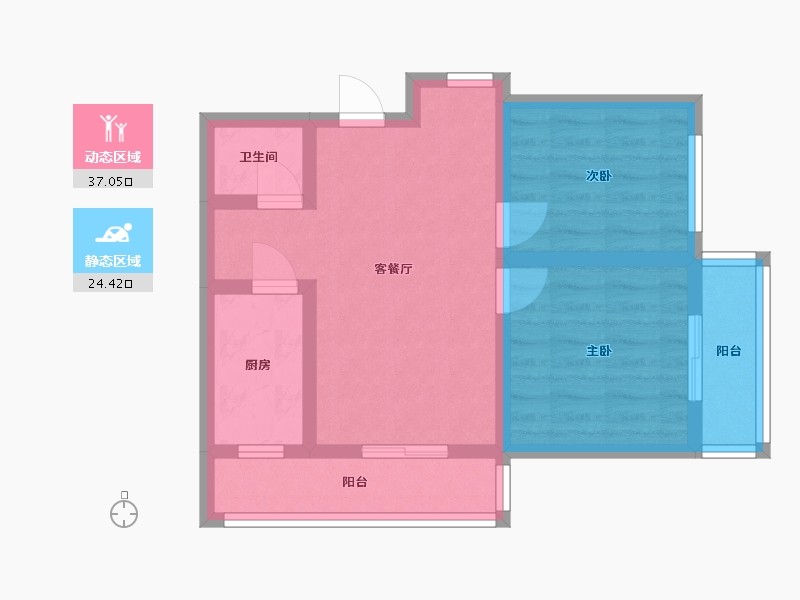 北京-北京市-交东小区-60.00-户型库-动静分区