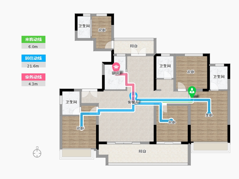 河南省-郑州市-润泓·东榕府-141.87-户型库-动静线