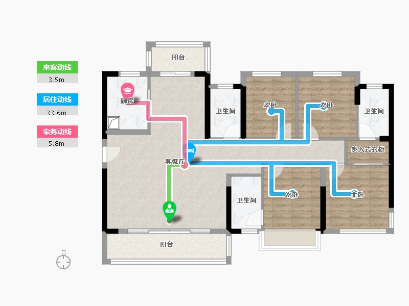 福建省-泉州市-官桥建发和玺-125.00-户型库-动静线