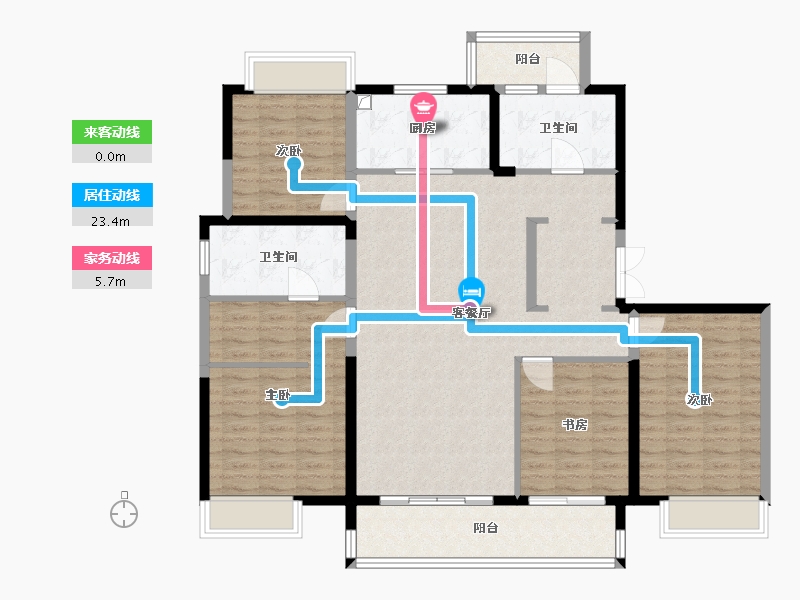 湖南省-长沙市-恒基旭辉湖山赋-131.20-户型库-动静线