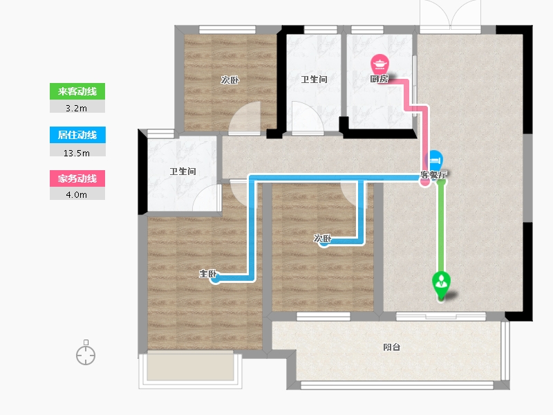 江西省-抚州市-成功·海棠郡-86.28-户型库-动静线