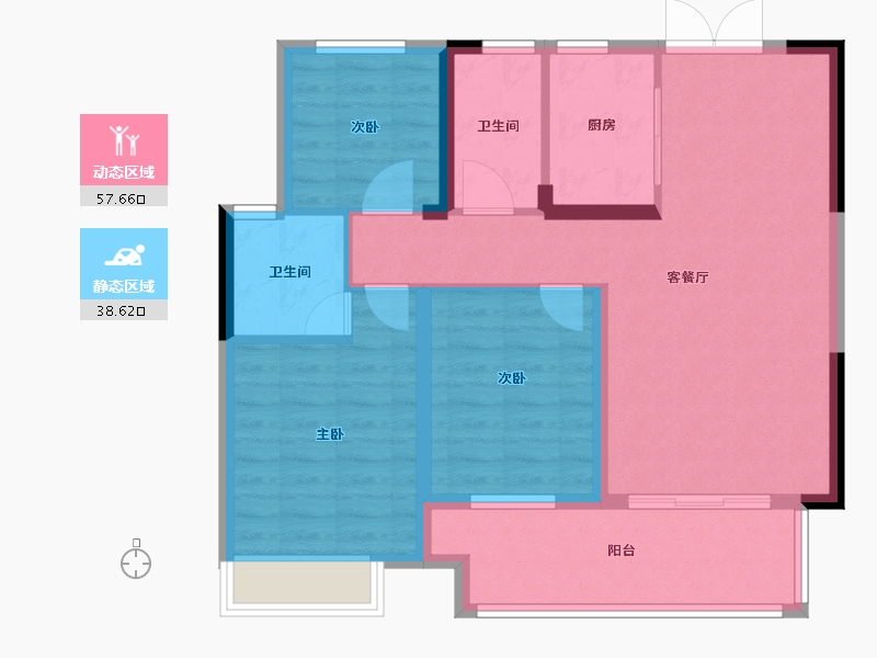 江西省-抚州市-成功·海棠郡-86.28-户型库-动静分区