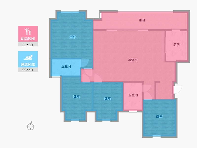 重庆-重庆市-千山新屿-108.00-户型库-动静分区