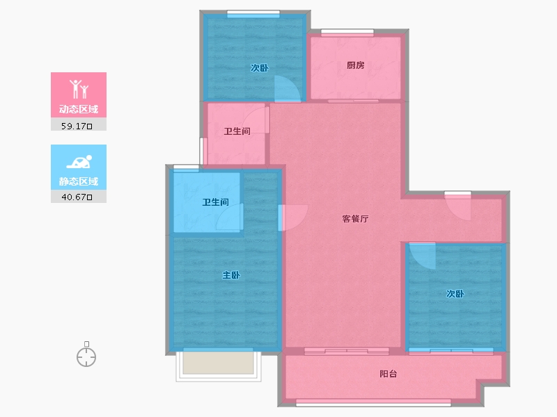 山东省-济南市-中粮祥云-90.00-户型库-动静分区