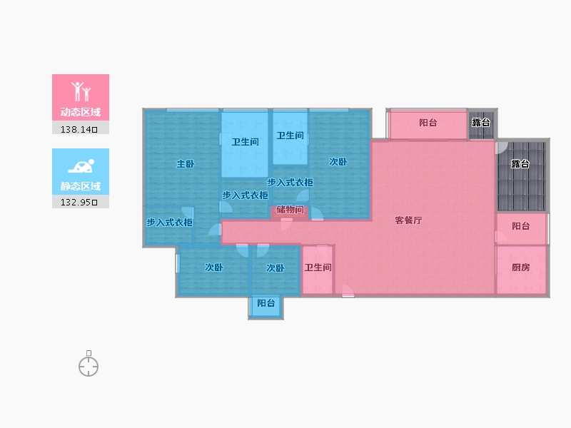 黑龙江省-鹤岗市-双玺花园-267.13-户型库-动静分区