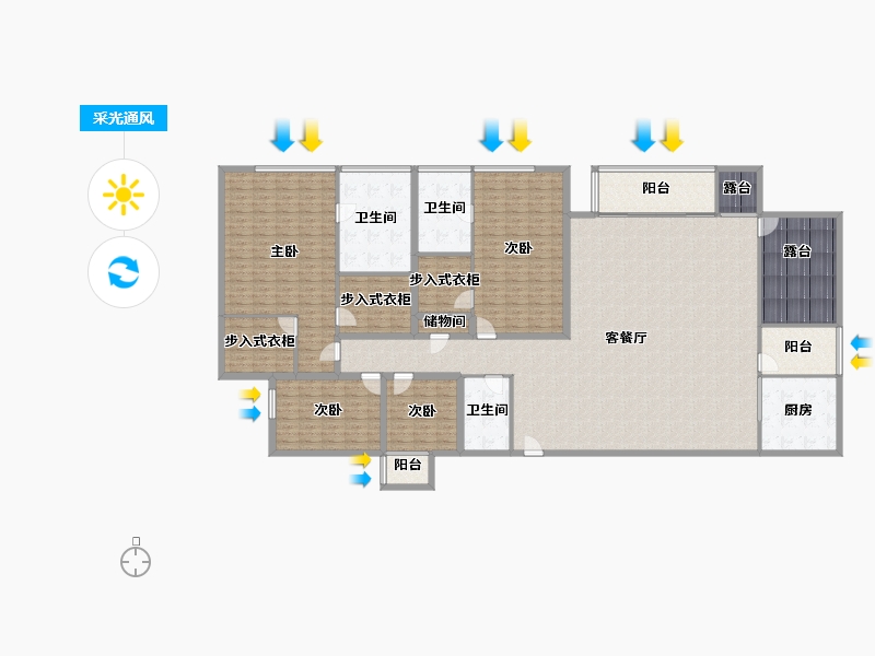 黑龙江省-鹤岗市-双玺花园-267.13-户型库-采光通风