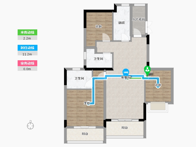 江苏省-泰州市-恒大御景半岛-93.16-户型库-动静线