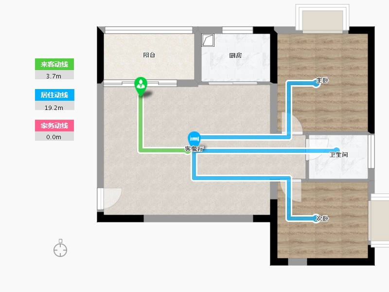 湖北省-宜昌市-坤孟金园-88.00-户型库-动静线