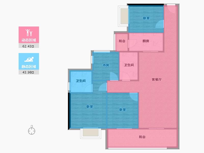 广东省-阳江市-万山天玺-96.87-户型库-动静分区