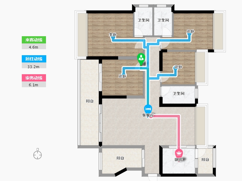 广东省-佛山市-唯美臻岸华府-123.20-户型库-动静线