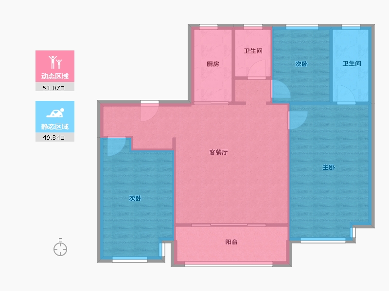 江苏省-南京市-万科都荟沐语-92.00-户型库-动静分区