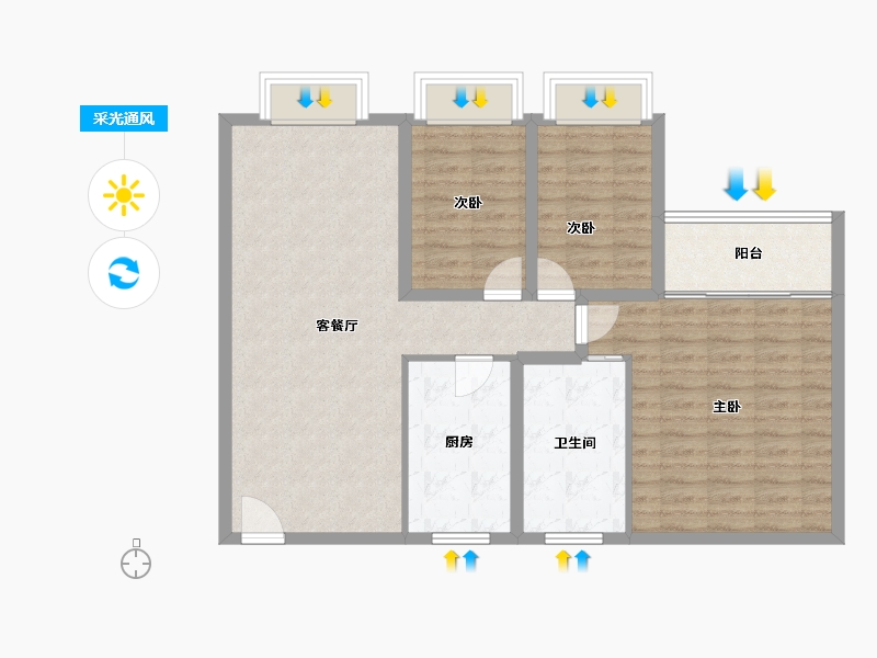 广东省-深圳市-南海城中心-90.99-户型库-采光通风