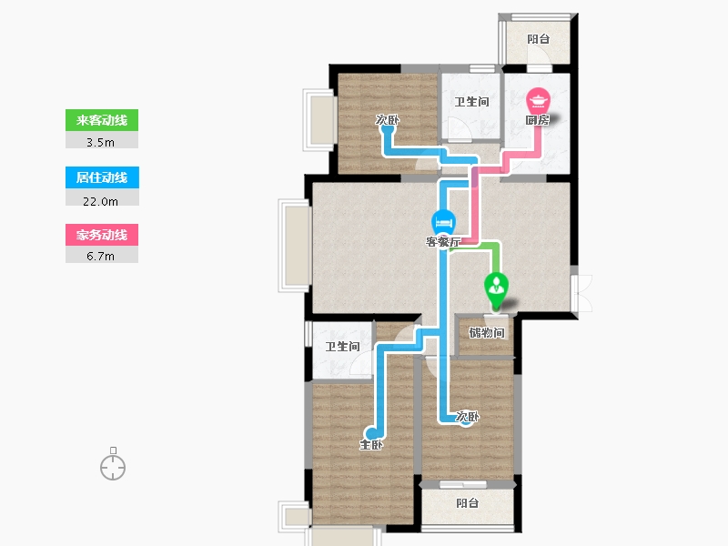 山西省-太原市-中环名邸小区-107.71-户型库-动静线