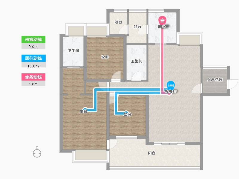 黑龙江省-鹤岗市-澳城花园(北区)-118.78-户型库-动静线