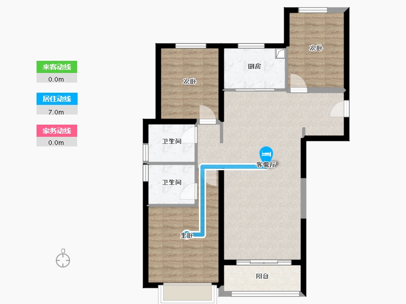 陕西省-西安市-融创东方宸院-99.20-户型库-动静线