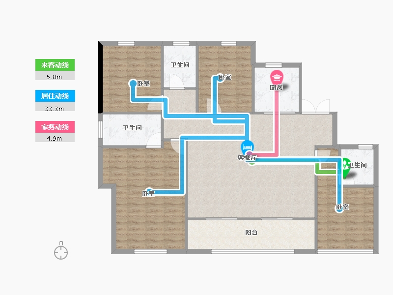 福建省-福州市-绿城大广文澜明月-128.85-户型库-动静线