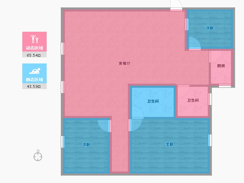 黑龙江省-鹤岗市-广物花园-98.36-户型库-动静分区