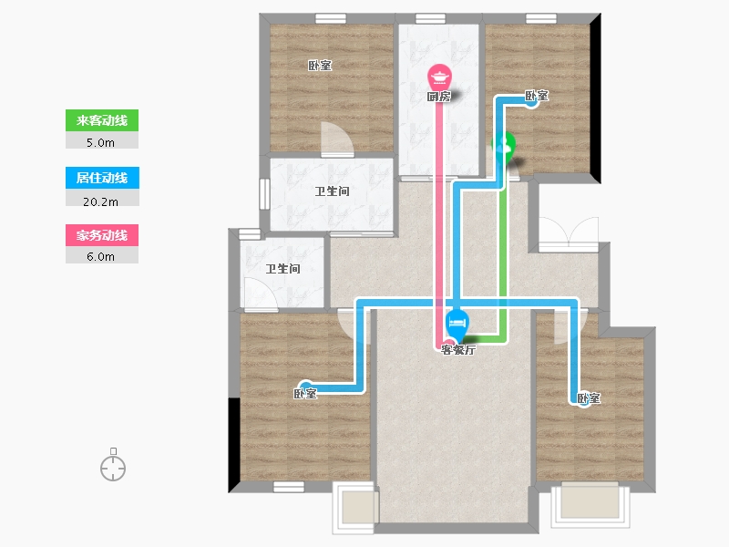 四川省-成都市-锦绣天宸-86.99-户型库-动静线