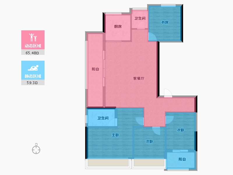 浙江省-杭州市-建发云启之江-113.22-户型库-动静分区