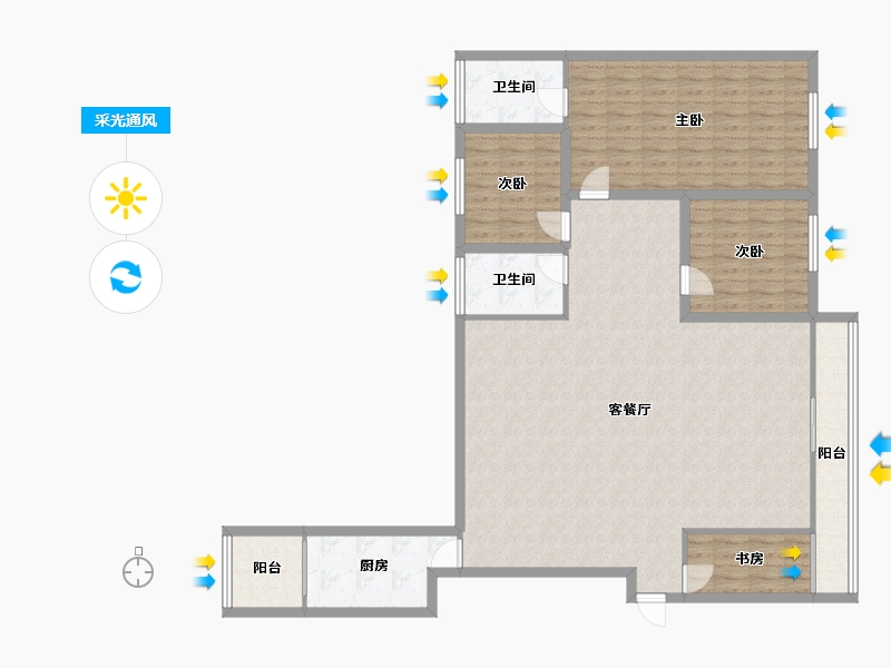 黑龙江省-鹤岗市-半山海景兰溪谷(二期)-146.94-户型库-采光通风