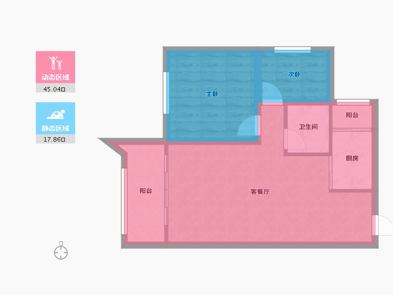 广东省-深圳市-梅花新园-56.23-户型库-动静分区