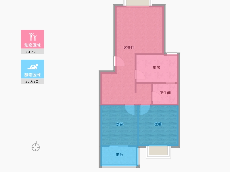 四川省-成都市-丽阳嘉园-56.01-户型库-动静分区