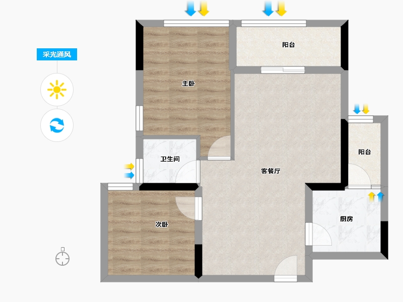 四川省-成都市-优品道-63.22-户型库-采光通风