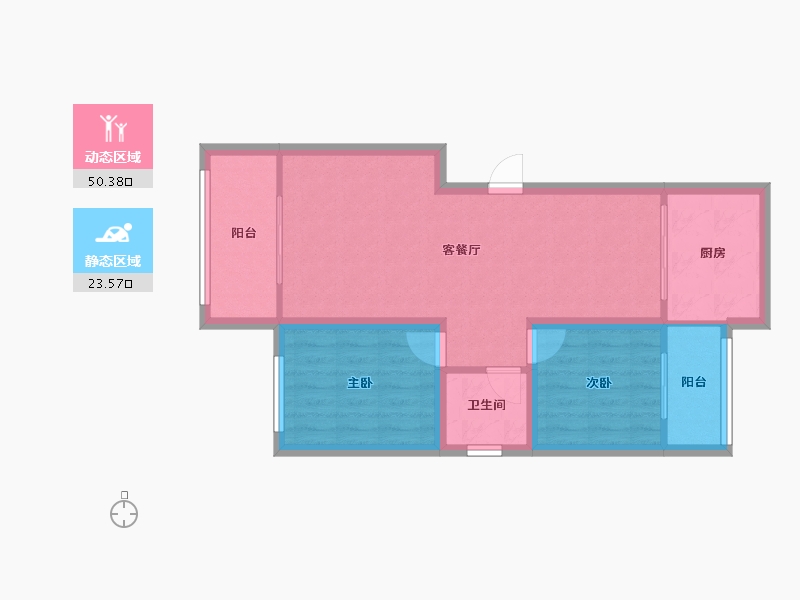 广东省-深圳市-桦润馨居-66.25-户型库-动静分区