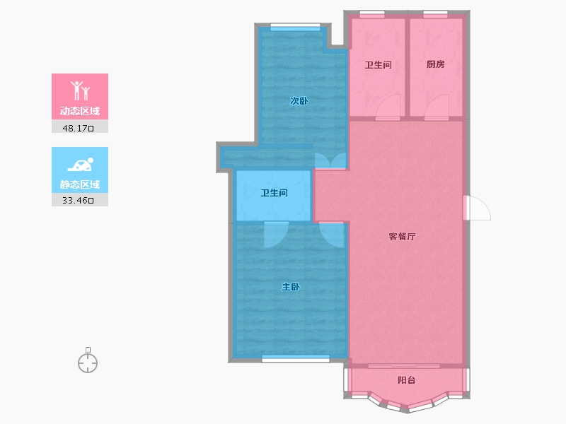 上海-上海市-群益小区-84.00-户型库-动静分区