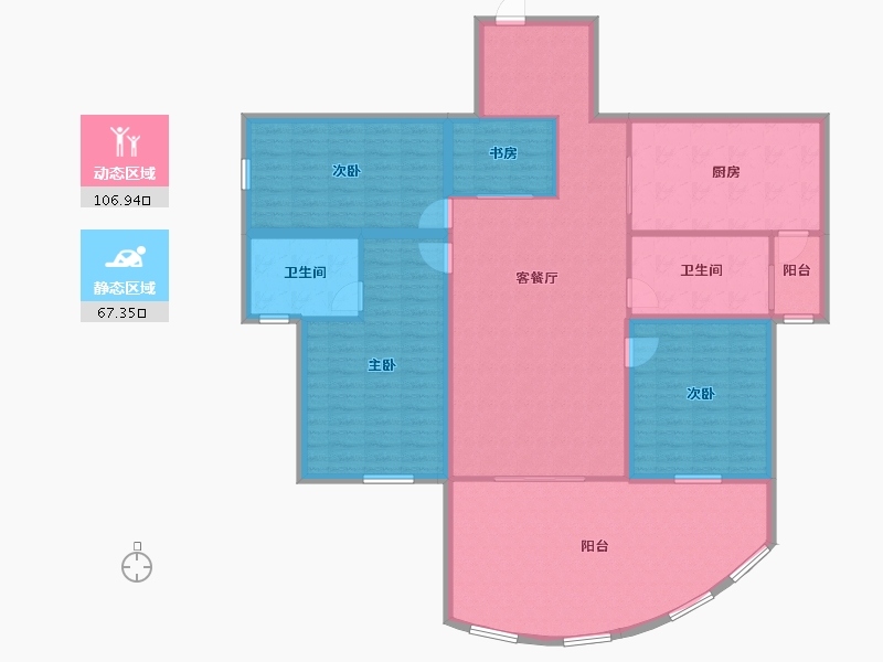 广东省-深圳市-圣莫丽斯-159.73-户型库-动静分区