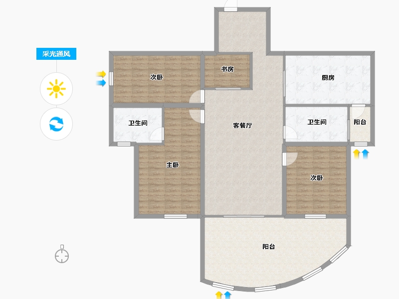 广东省-深圳市-圣莫丽斯-159.73-户型库-采光通风