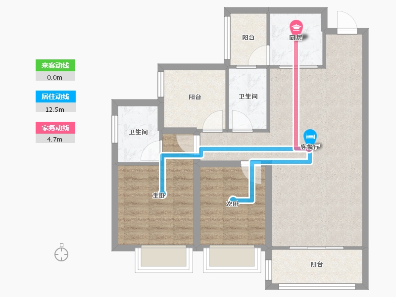 广东省-深圳市-金苹果-73.86-户型库-动静线