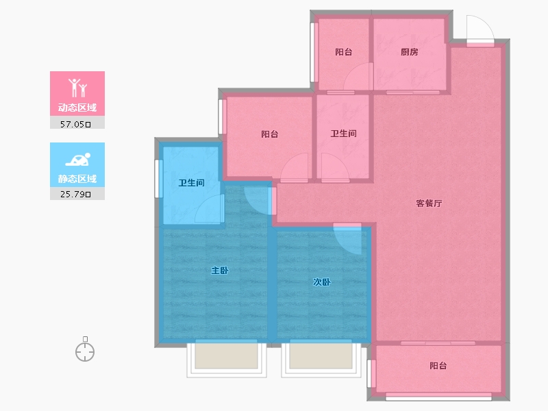 广东省-深圳市-金苹果-73.86-户型库-动静分区