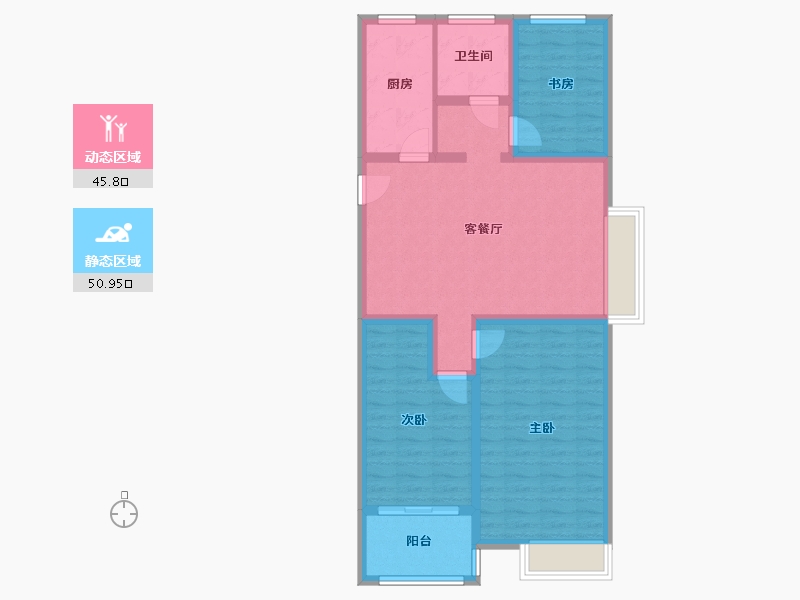 安徽省-合肥市-安中家园-83.20-户型库-动静分区