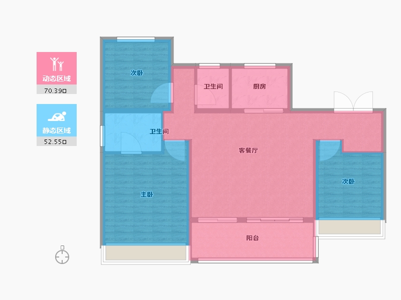 山西省-晋城市-浩翔·云玺-112.01-户型库-动静分区