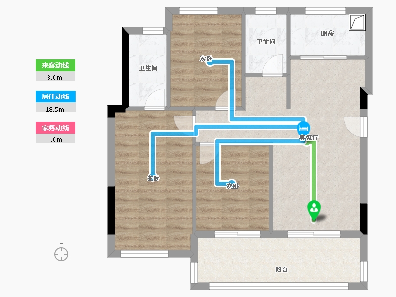 福建省-福州市-恒荣蓝泽悦滨江-71.20-户型库-动静线