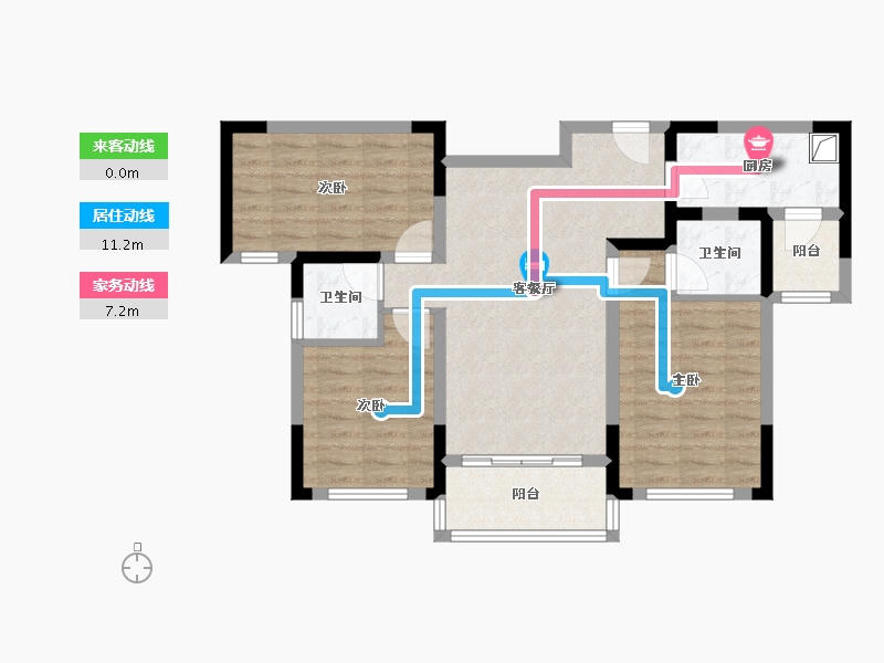 四川省-成都市-锦绣天宸-78.34-户型库-动静线