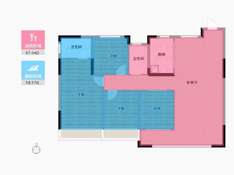 浙江省-丽水市-丽水建发·养云-114.40-户型库-动静分区