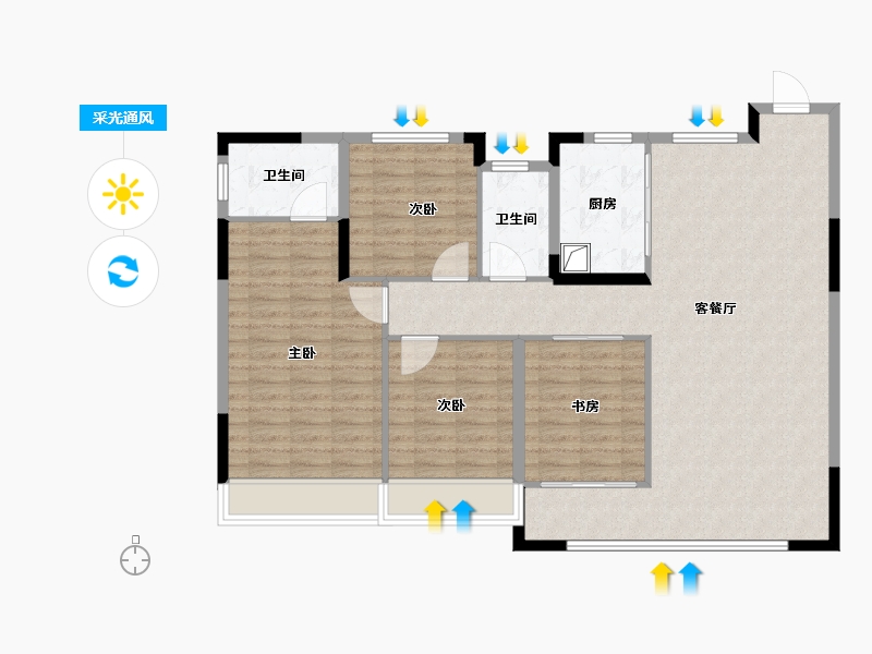 浙江省-丽水市-丽水建发·养云-114.40-户型库-采光通风