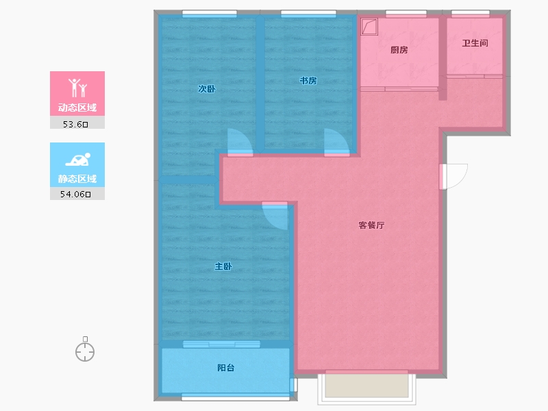 河南省-洛阳市-魏家街8号小区-96.00-户型库-动静分区