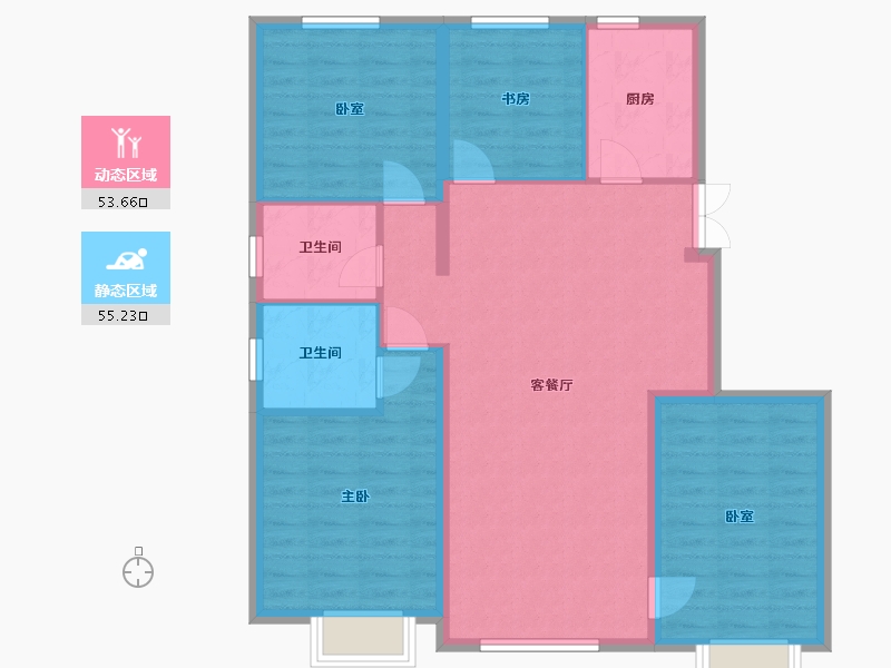 内蒙古自治区-鄂尔多斯市-维邦紫御府-120.00-户型库-动静分区