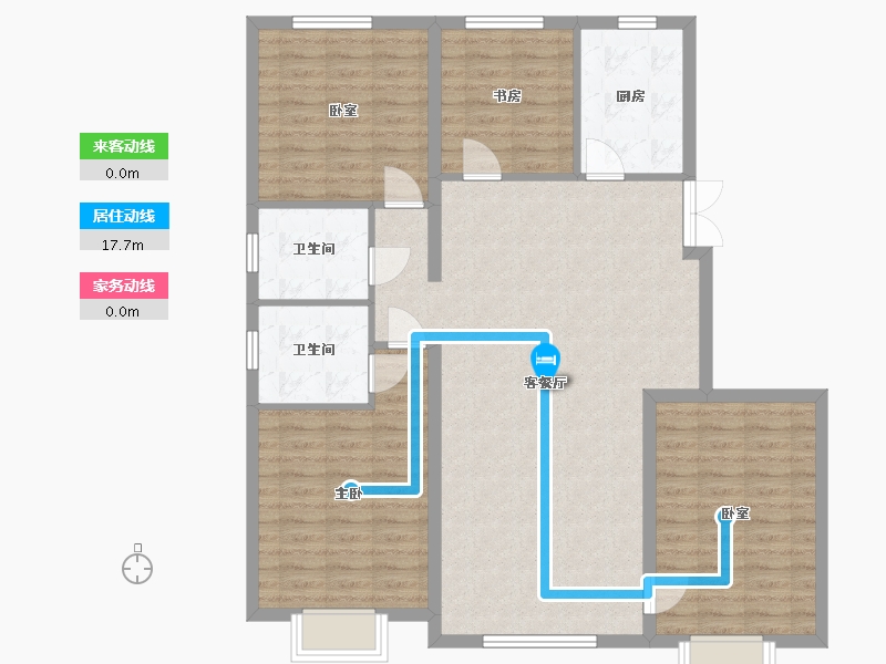 内蒙古自治区-鄂尔多斯市-维邦紫御府-115.34-户型库-动静线